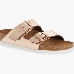 Birkenstock softbed copper Metallic Arizona Sandals